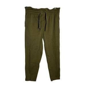 IRO Green Elastic Drawstring Waist Trouser Pants
